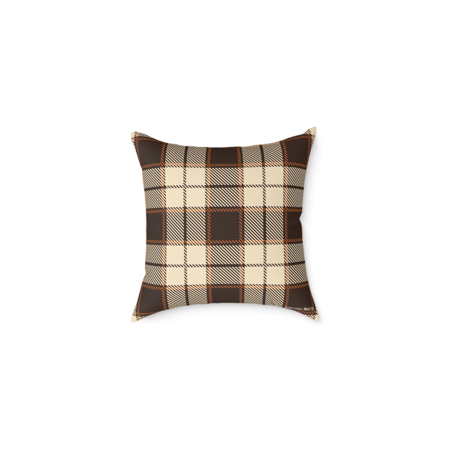Gothic Halloween Throw Pillow – Colorway Poly Canvas – Reversible Plaid – Skulls, Moths & Black Candles – Premium Fall Decor