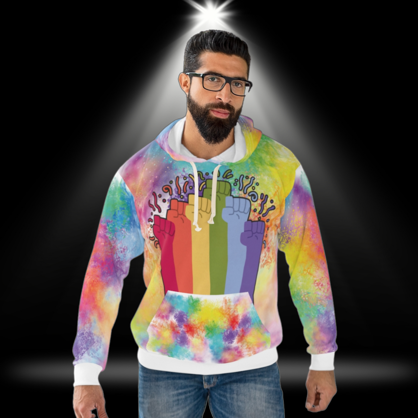 LOUD & PROUD Rainbow Resistance Hoodie β All-Over Print Unisex Pullover | Limited Pride Edition