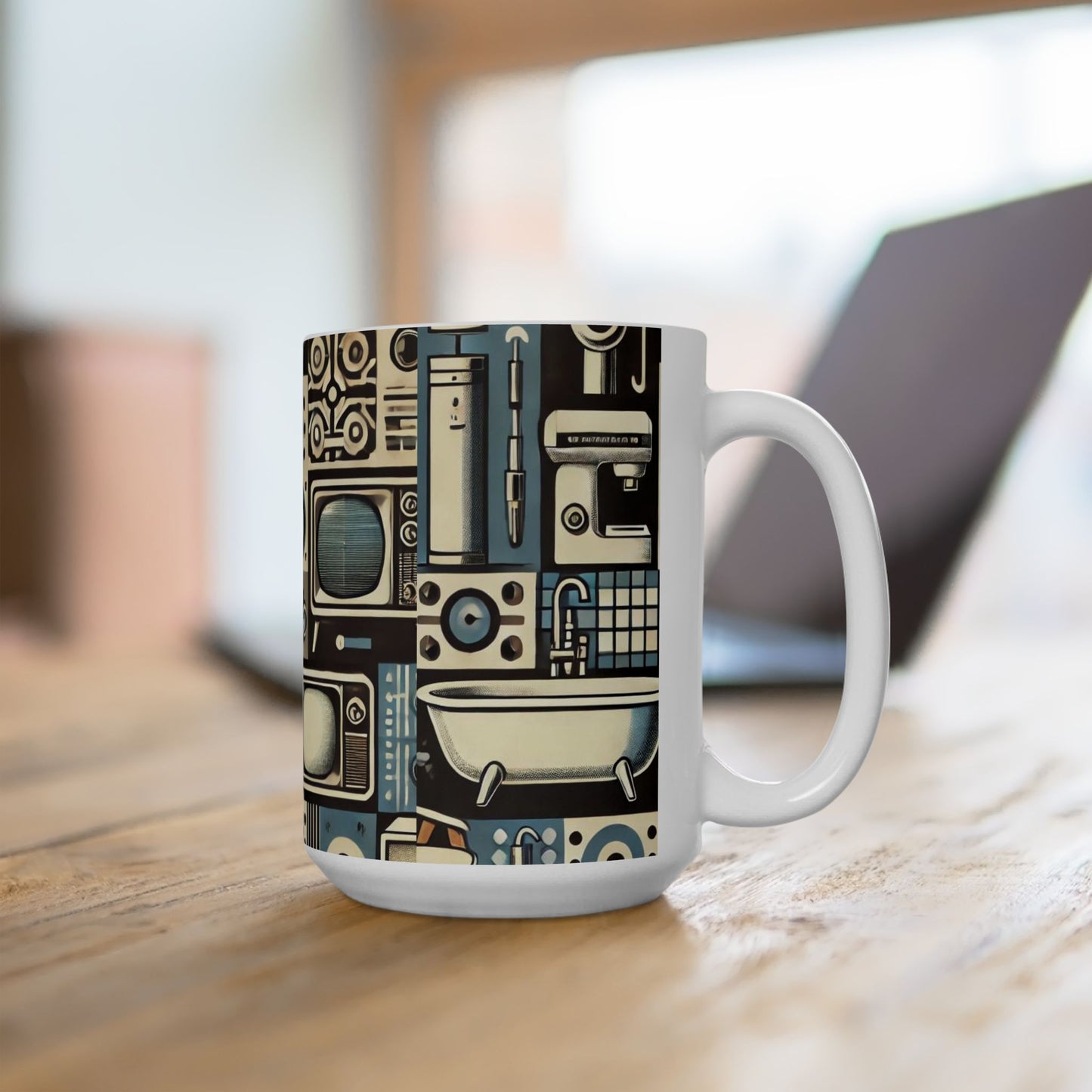 π¨ Minimalist Abstract Retro Revival Custom Coffee Mug β High Quality Gloss Finish β 11oz & 15oz
