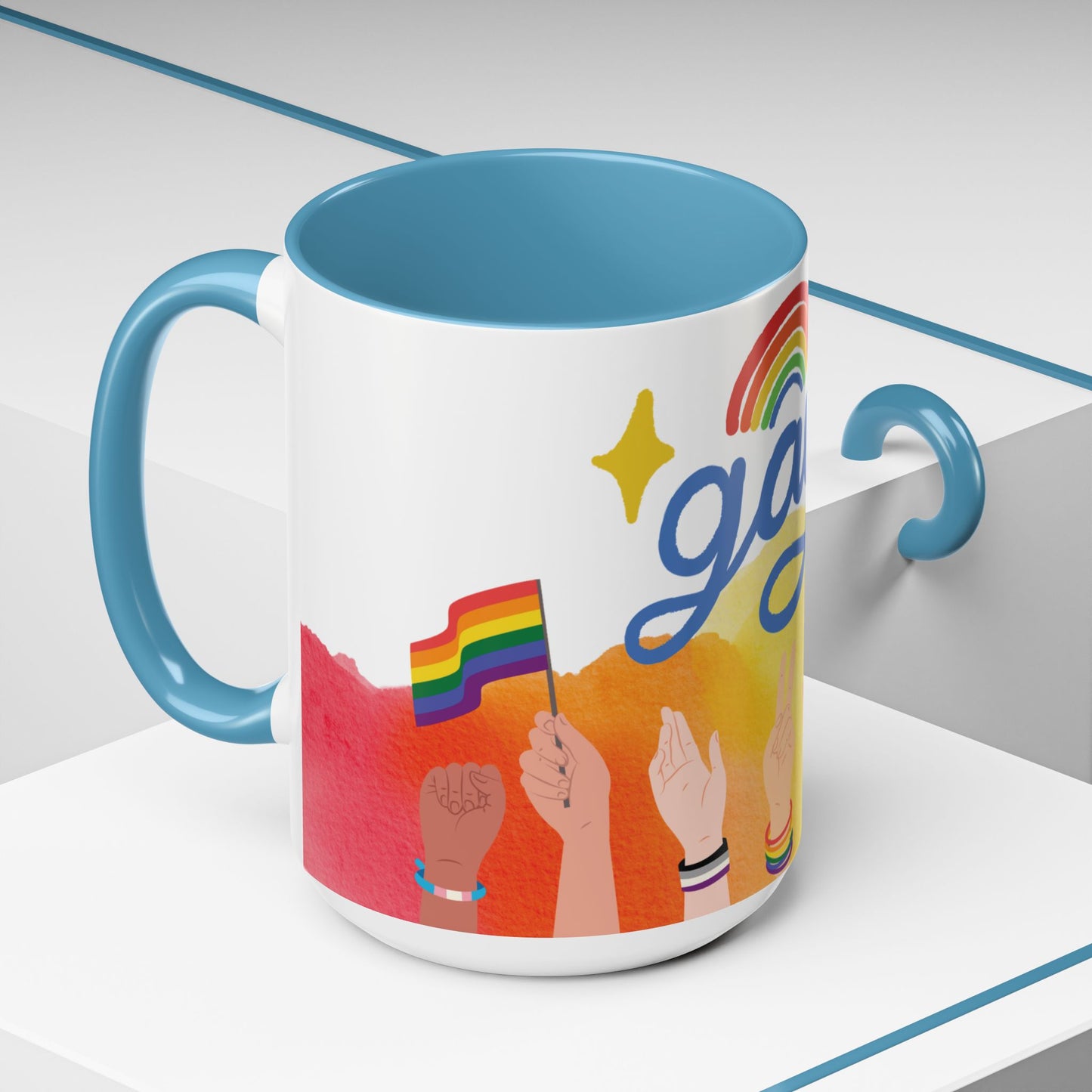 Bold Pride Accent Mug | Fun LGBTQ+ Gift | 11oz & 15oz Options