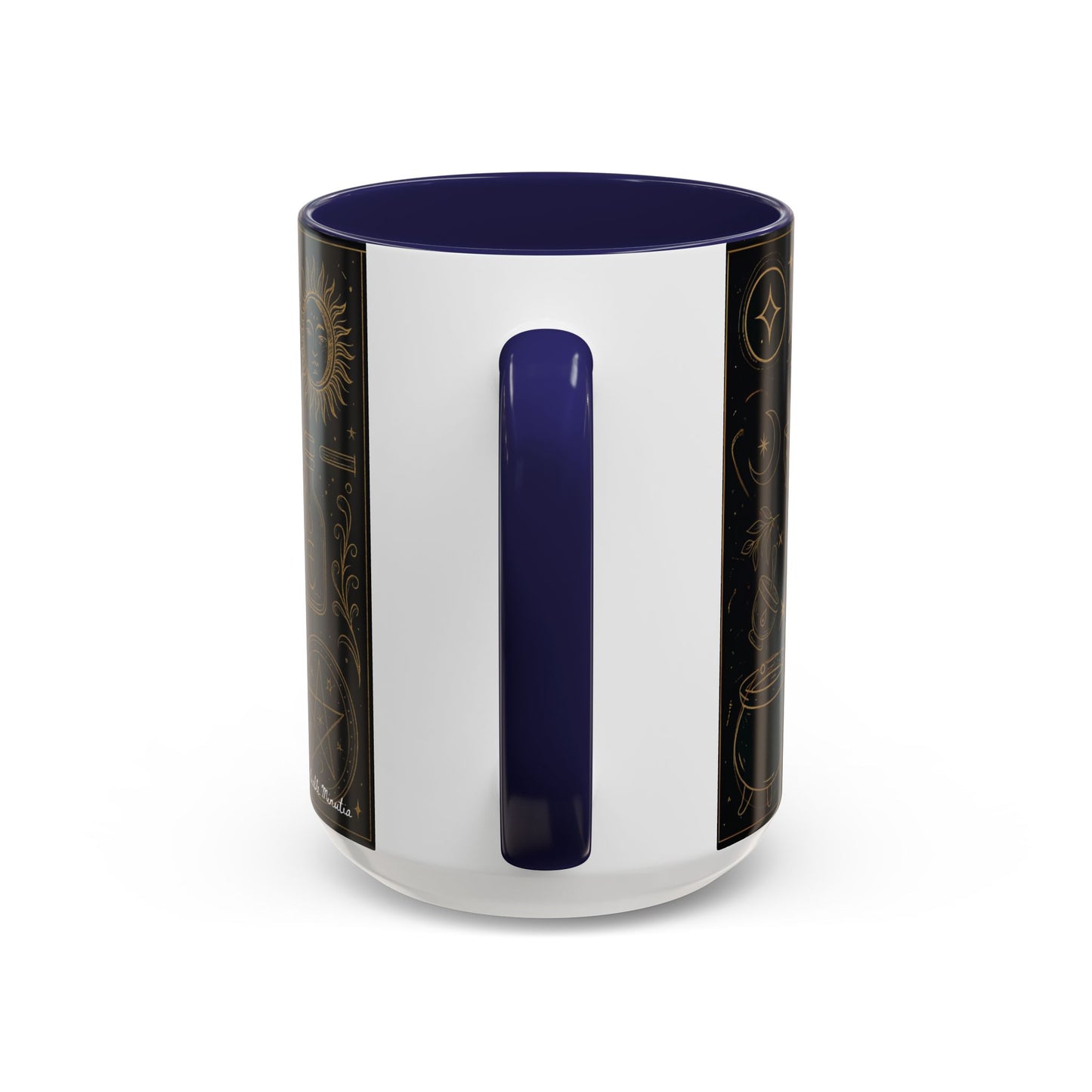 Witchy Aesthetic Coffee Mug โ 15oz Black & Purple Ceramic with Occult Symbols โ Goth Kitchen Decor, Halloween Gift Idea - 11oz/15oz