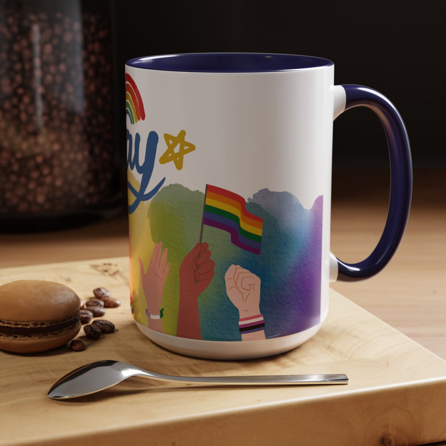 Bold Pride Accent Mug | Fun LGBTQ+ Gift | 11oz & 15oz Options