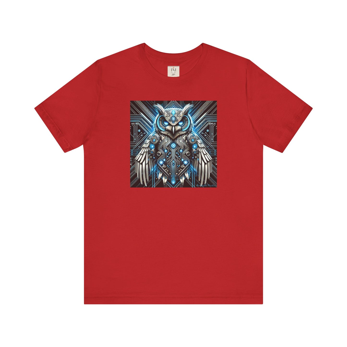 Mystical Cybernetic Owl Graphic Tee - Unisex Tch Short Sleeve T-Shirt