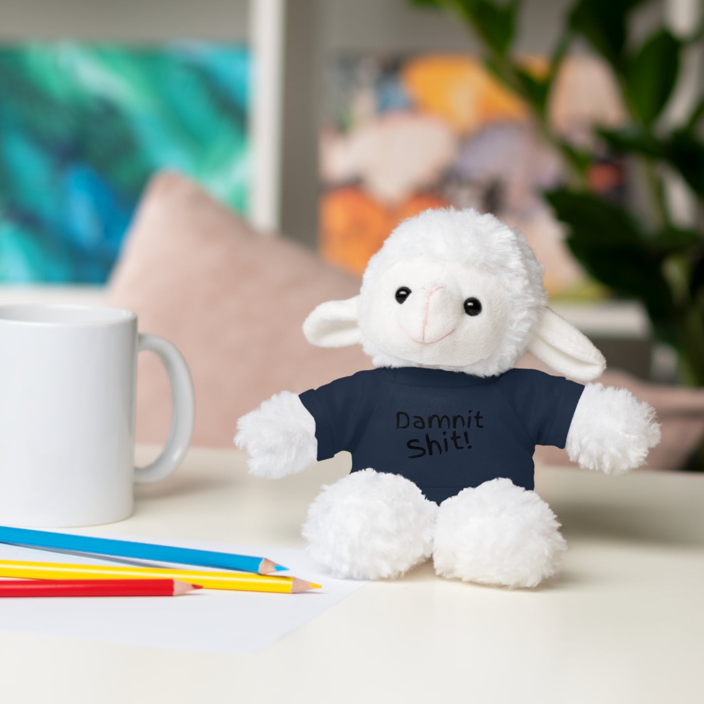 8" Funny Stuffed Animal Gift for Adults, Cute Plush Toy, Humor Bear, Sarcastic Gifts, Quirky Decor, Comfort Toy with Quote
