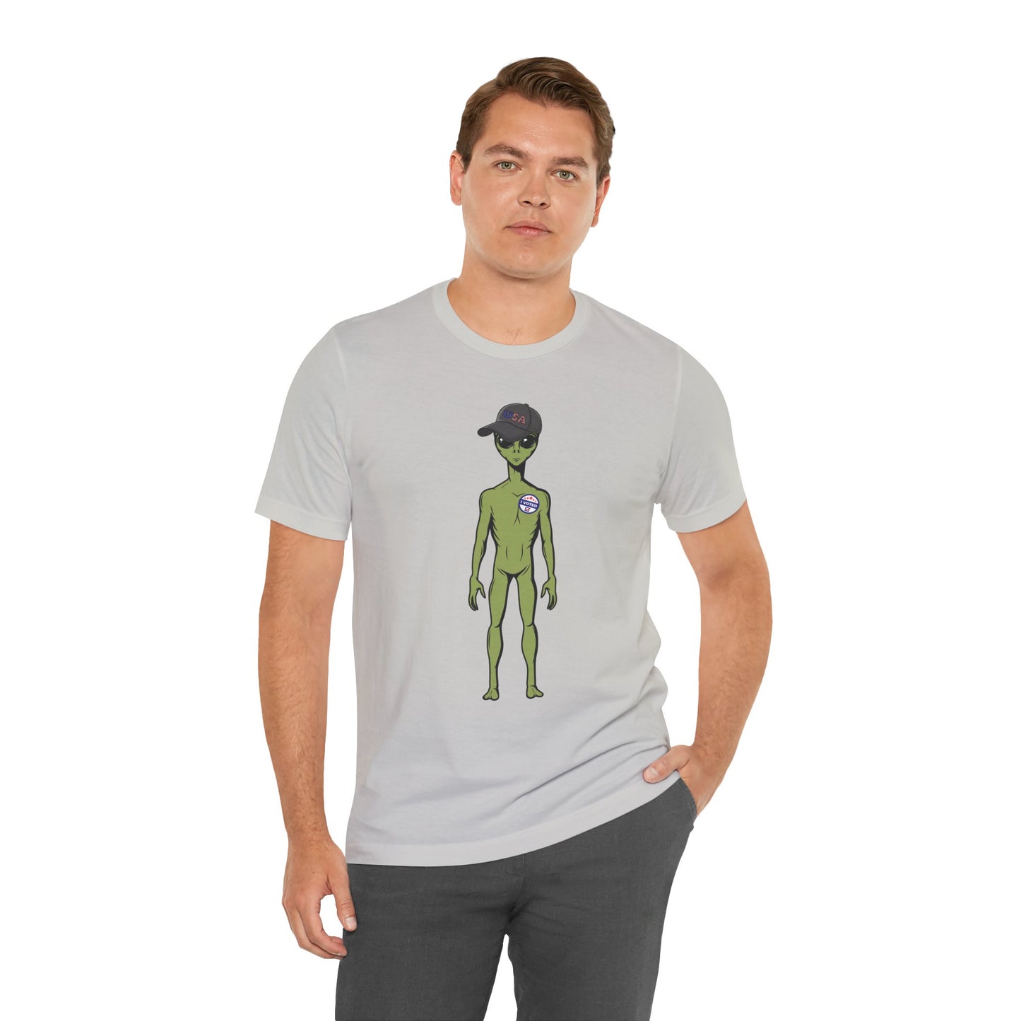 Alien Graphic Tee, Fun T-Shirt for Sci-Fi Lovers, Unisex Casual Wear, Great for Festivals, Gifts for Nerds, Everyday Comfort