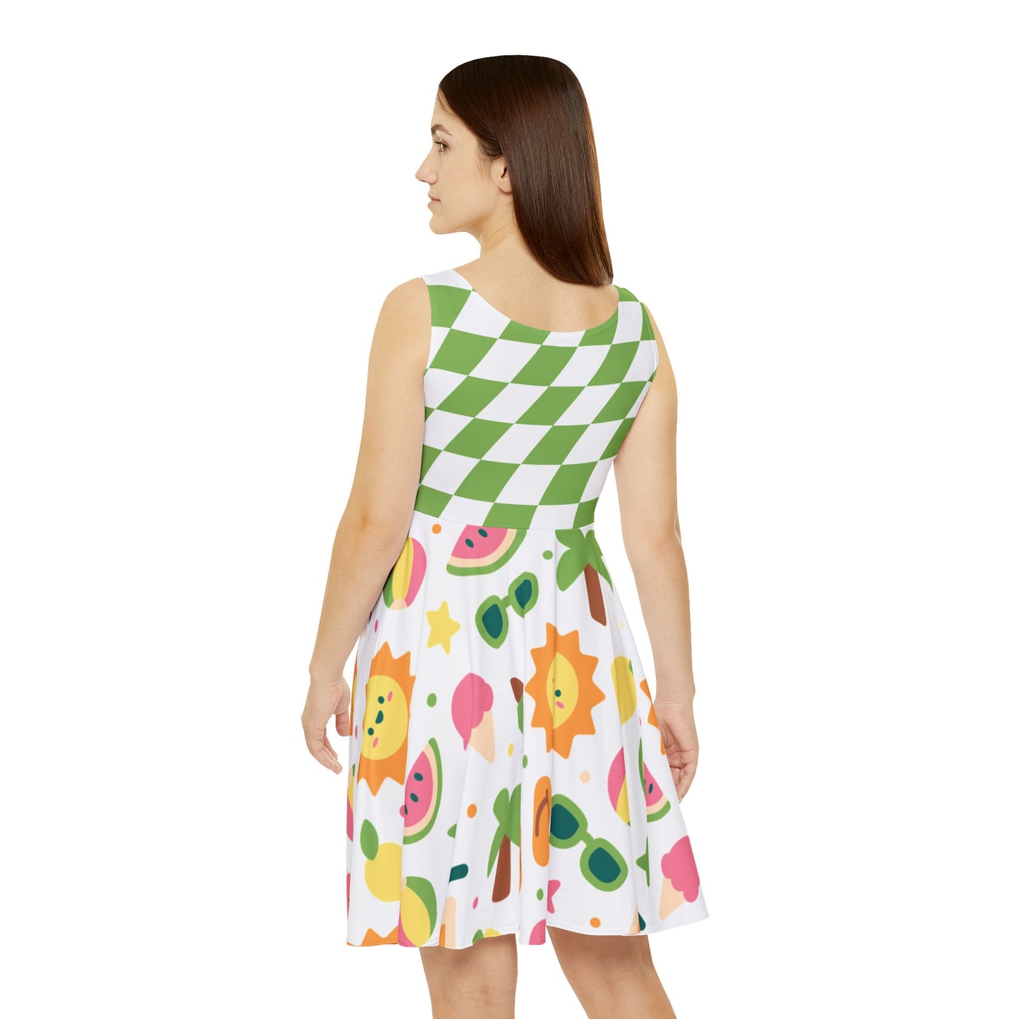 Fruity Summer Festival Skater Dress β Playful Retro Picniccore Skater Dress