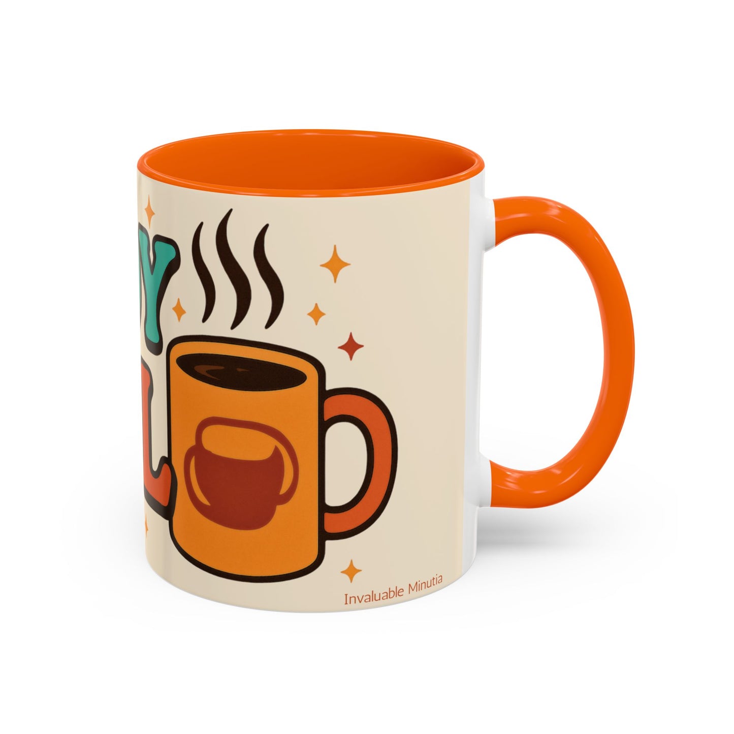 Study Fuel Color Accent Mug (11oz/15oz) – Retro Teacher/Student Coffee Cup • Back to School • Durable Ceramic