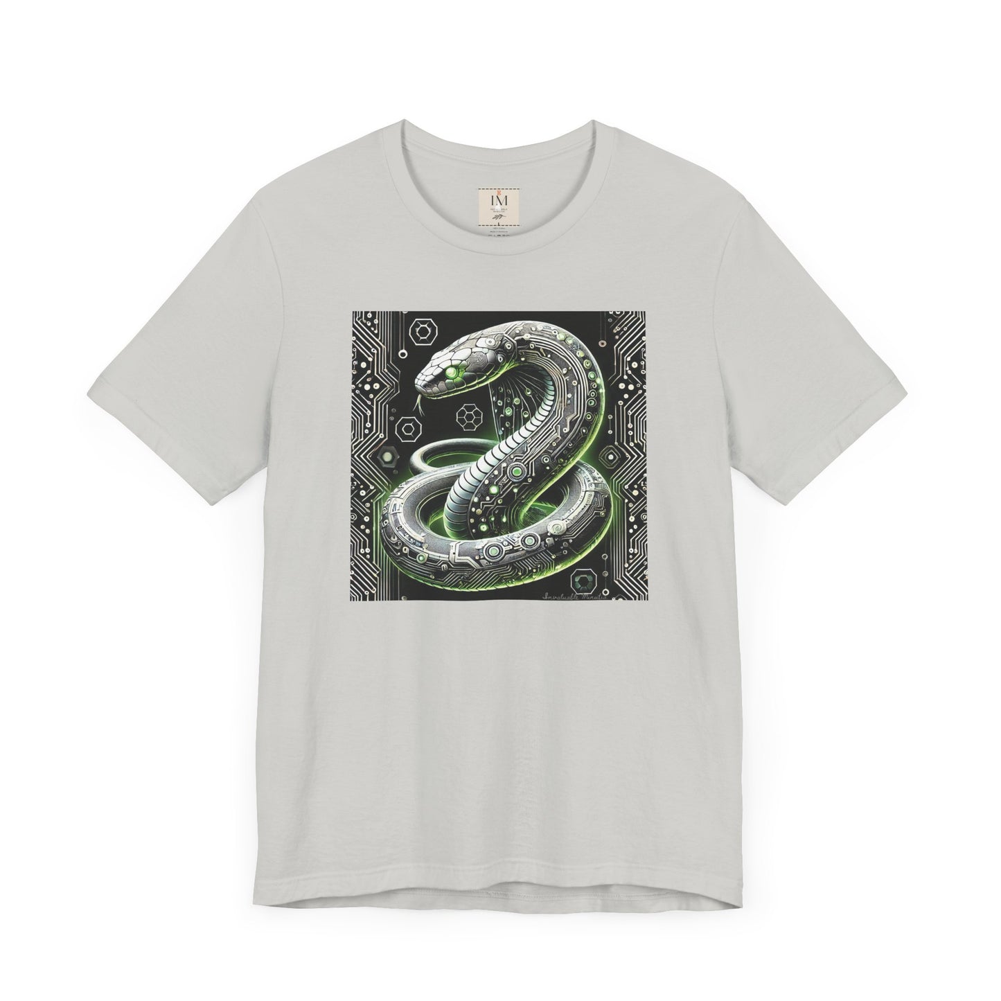 Cyber Snake Unisex Short Sleeve Tee - Futuristic Design for Tech Enthusiasts