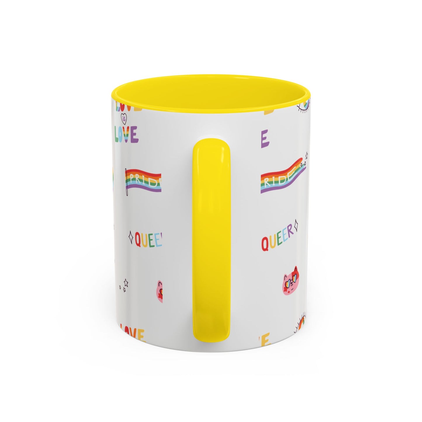 Minimalist Pride Accent Mug | LGBTQ+ Love Ceramic Cup | 11oz & 15oz