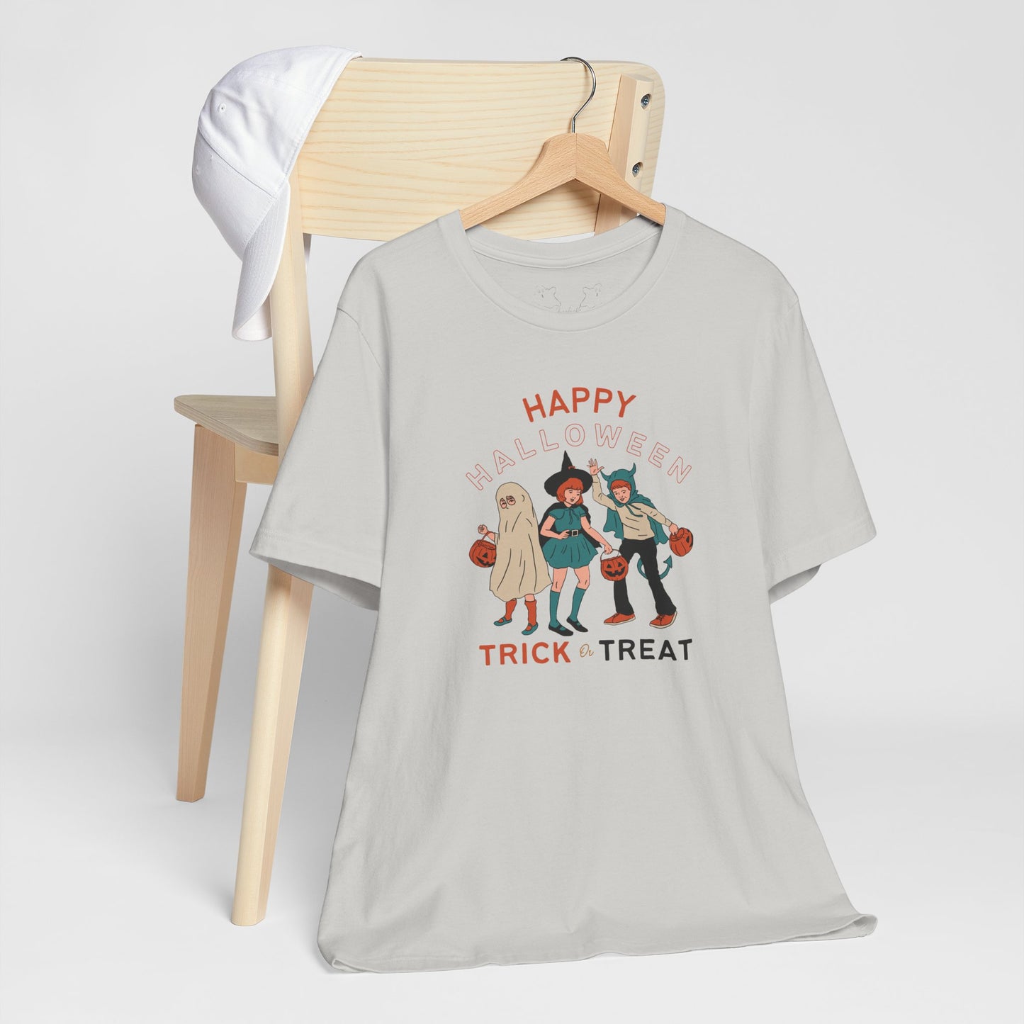 Happy Halloween Trick or Treat Vintage Vibe Tee โ Bella+Canvas 3001