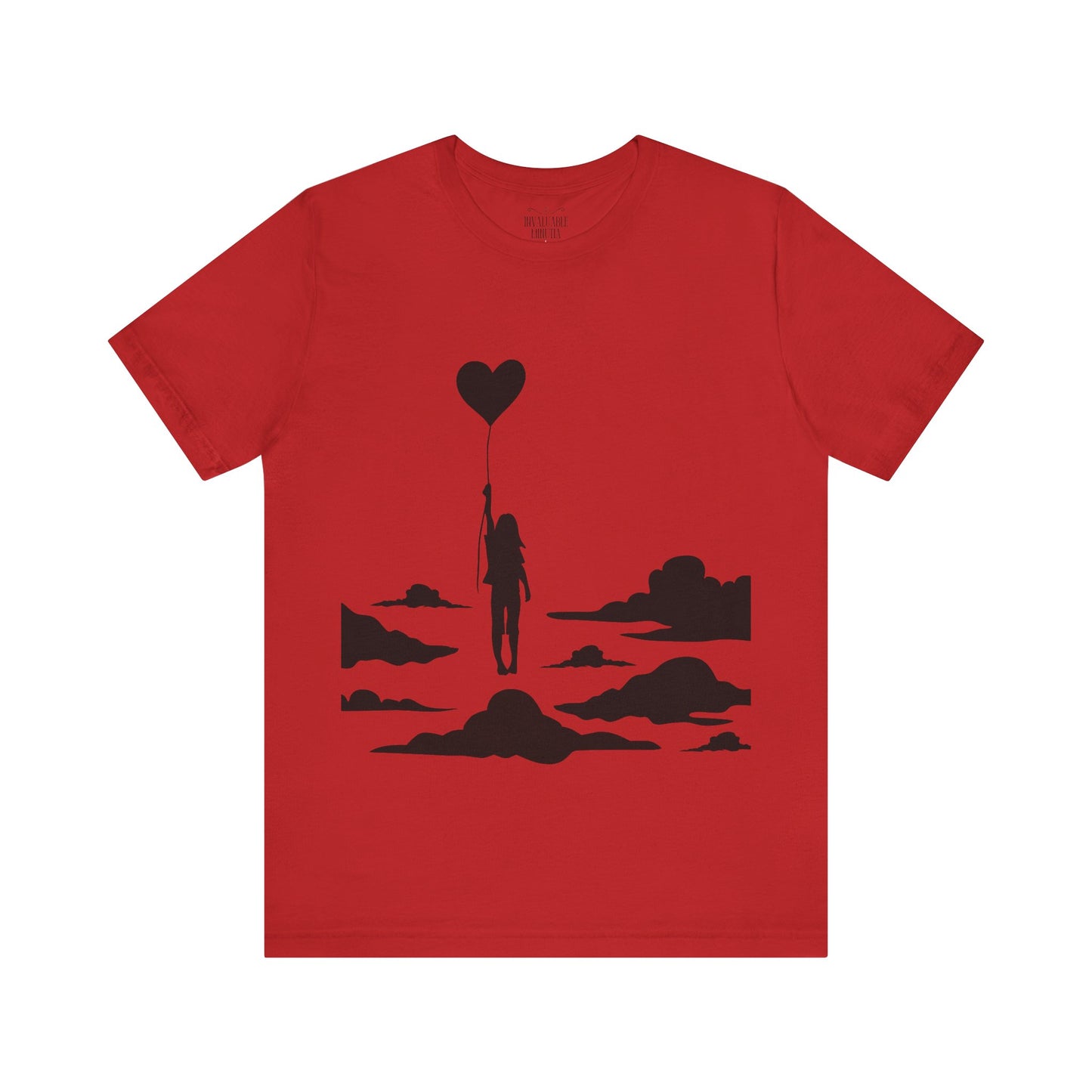 π Up and Away Tee β Heart Balloon Silhouette