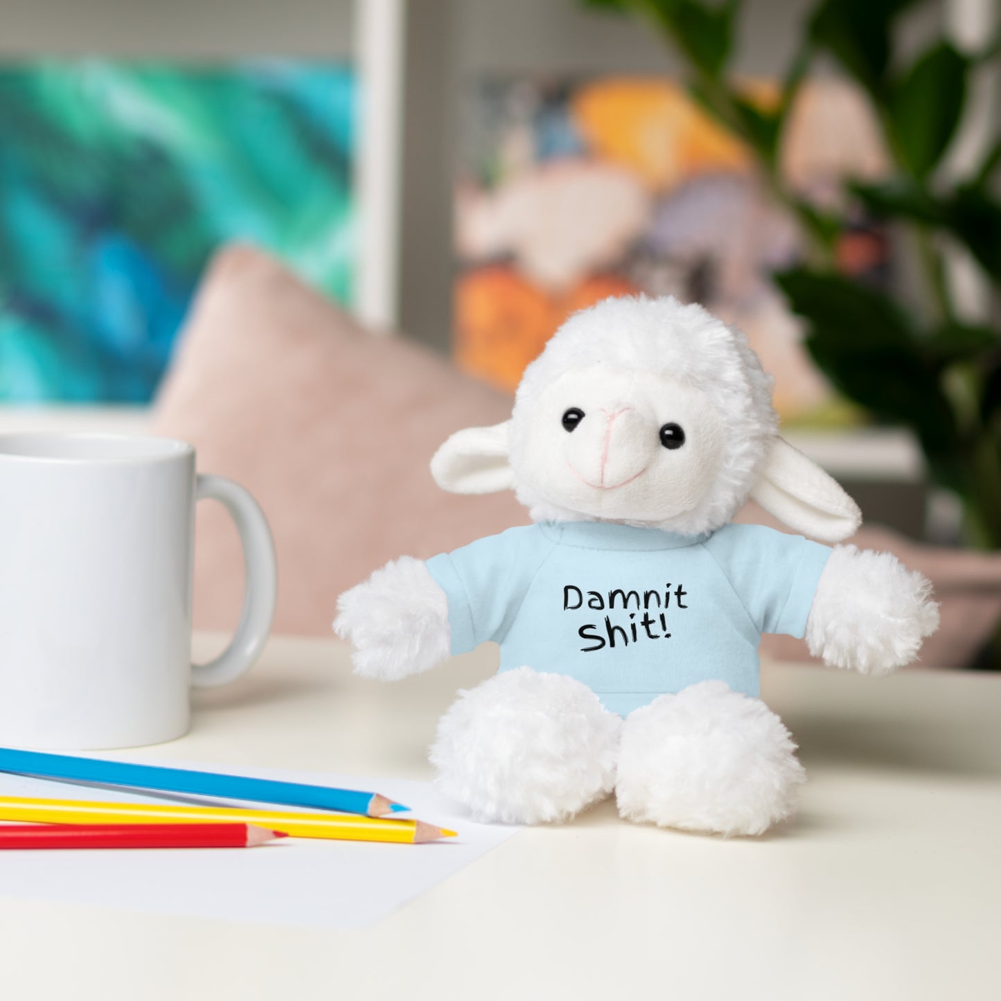8" Funny Stuffed Animal Gift for Adults, Cute Plush Toy, Humor Bear, Sarcastic Gifts, Quirky Decor, Comfort Toy with Quote
