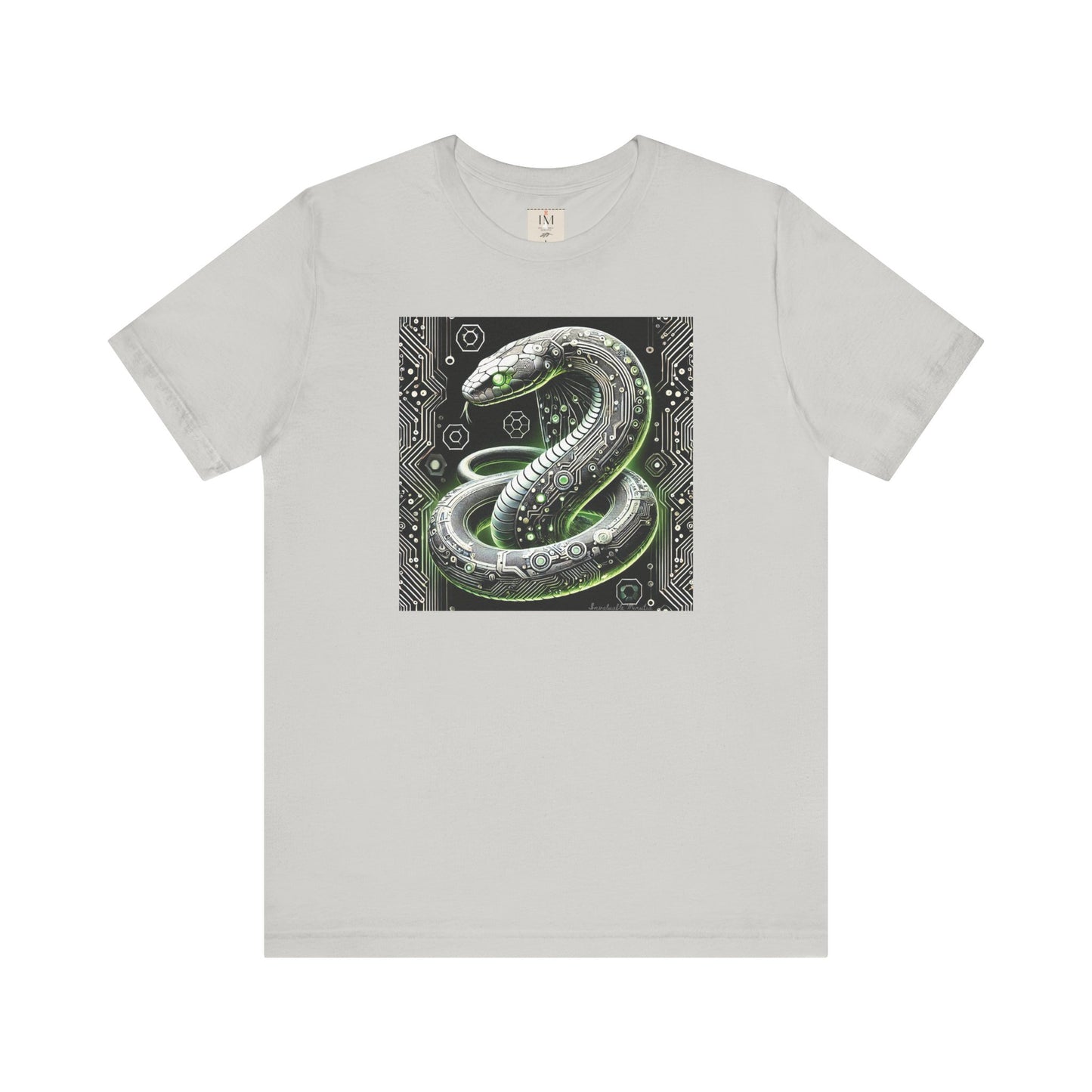 Cyber Snake Unisex Short Sleeve Tee - Futuristic Design for Tech Enthusiasts
