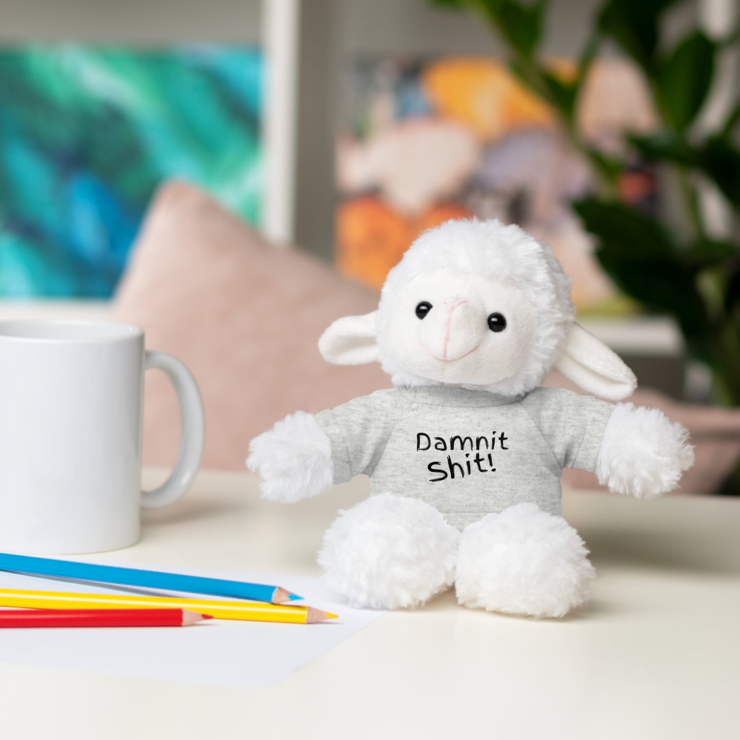 8" Funny Stuffed Animal Gift for Adults, Cute Plush Toy, Humor Bear, Sarcastic Gifts, Quirky Decor, Comfort Toy with Quote