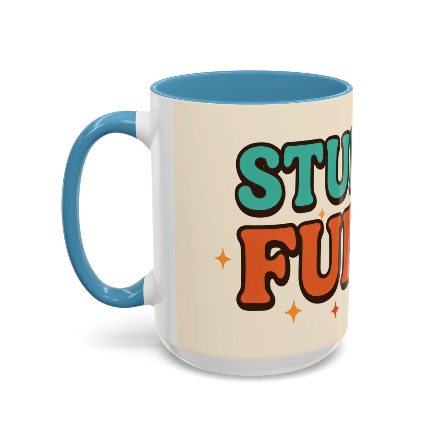 Study Fuel Color Accent Mug (11oz/15oz) – Retro Teacher/Student Coffee Cup • Back to School • Durable Ceramic