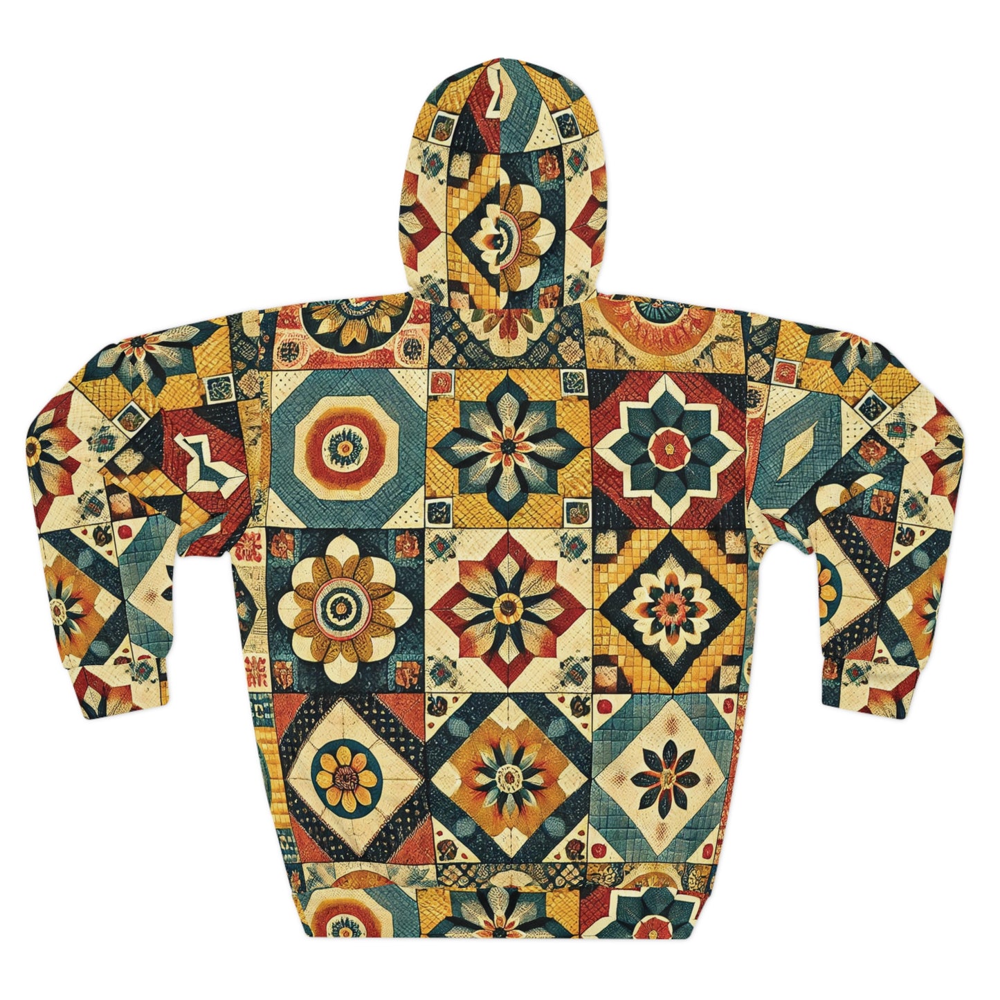 Vintage Bohemian Floral Unisex Pullover Hoodie - Cozy Vintage Inspired Sweatshirt