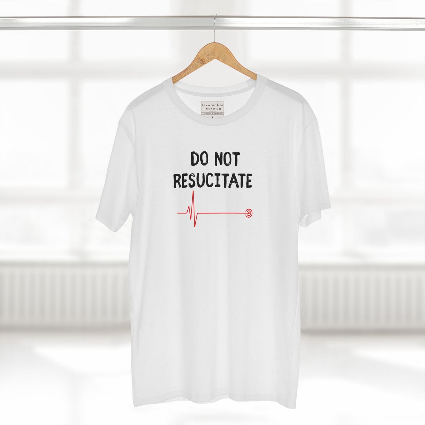 DO NOT RESUSCITATE Tee – Dark Humor Minimalist Unisex T-Shirt | AS Colour 5001