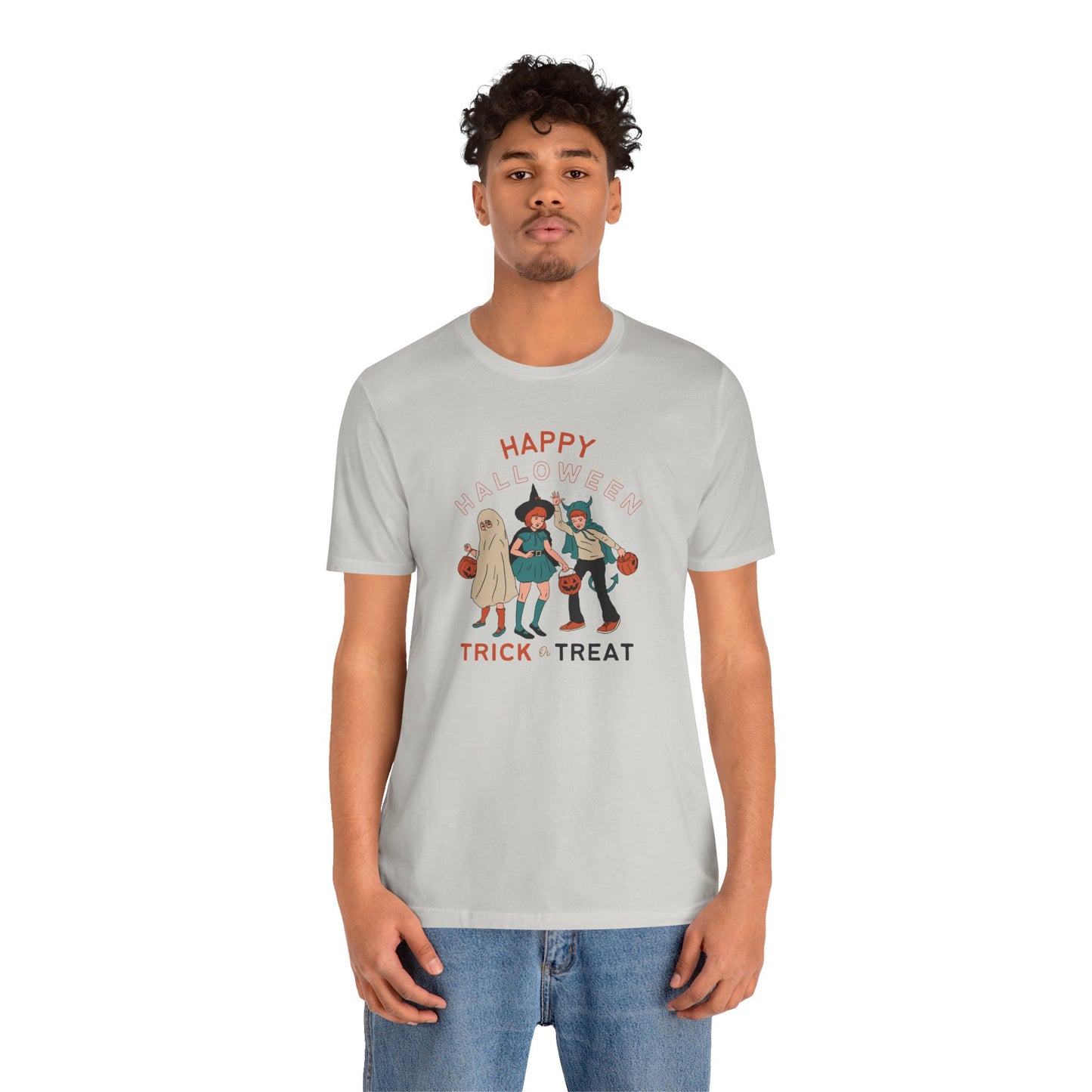 Happy Halloween Trick or Treat Vintage Vibe Tee โ Bella+Canvas 3001