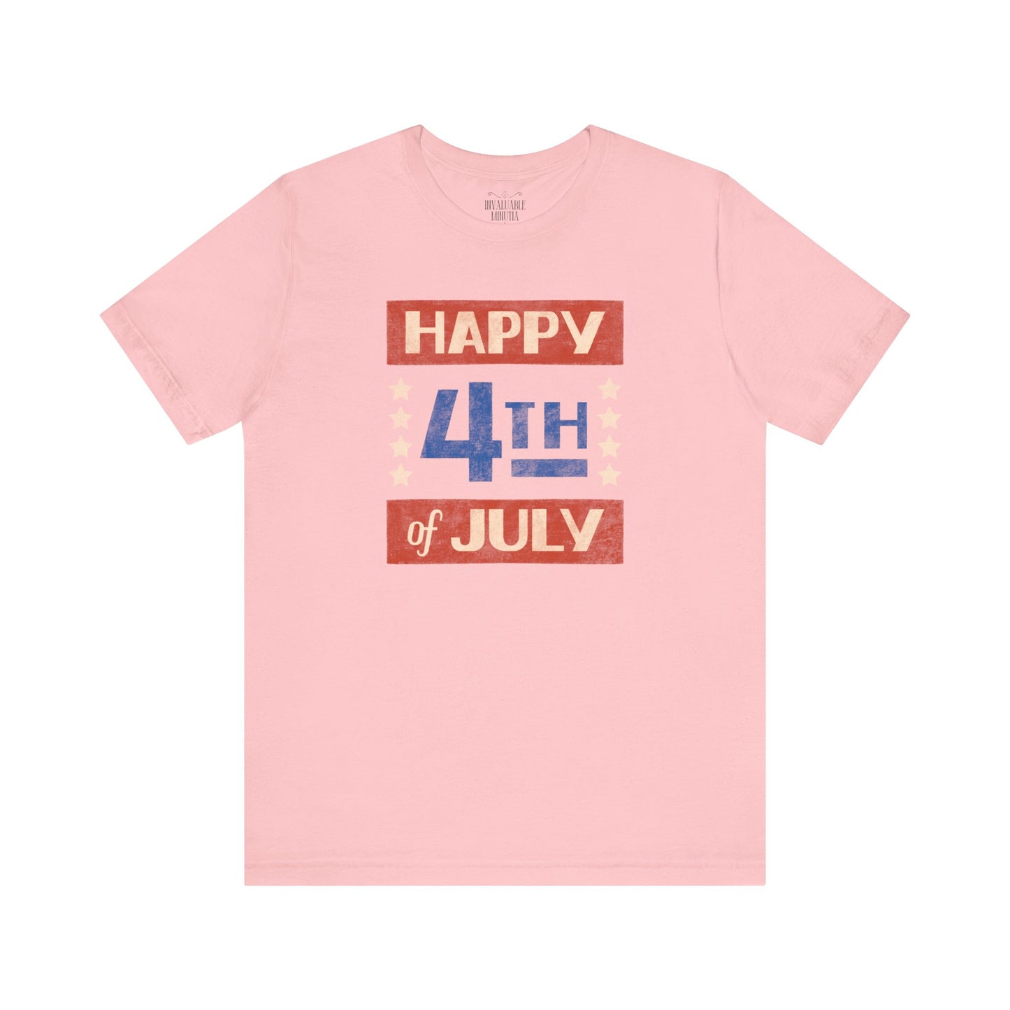 Happy 4th / Land of the Free Tee – Dual-Sided Print – Unisex Bella + Canvas Jersey T-Shirt