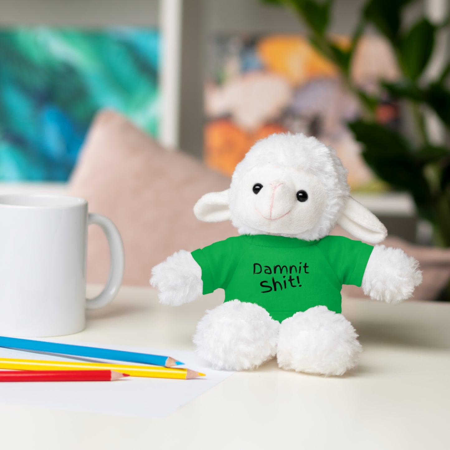 8" Funny Stuffed Animal Gift for Adults, Cute Plush Toy, Humor Bear, Sarcastic Gifts, Quirky Decor, Comfort Toy with Quote