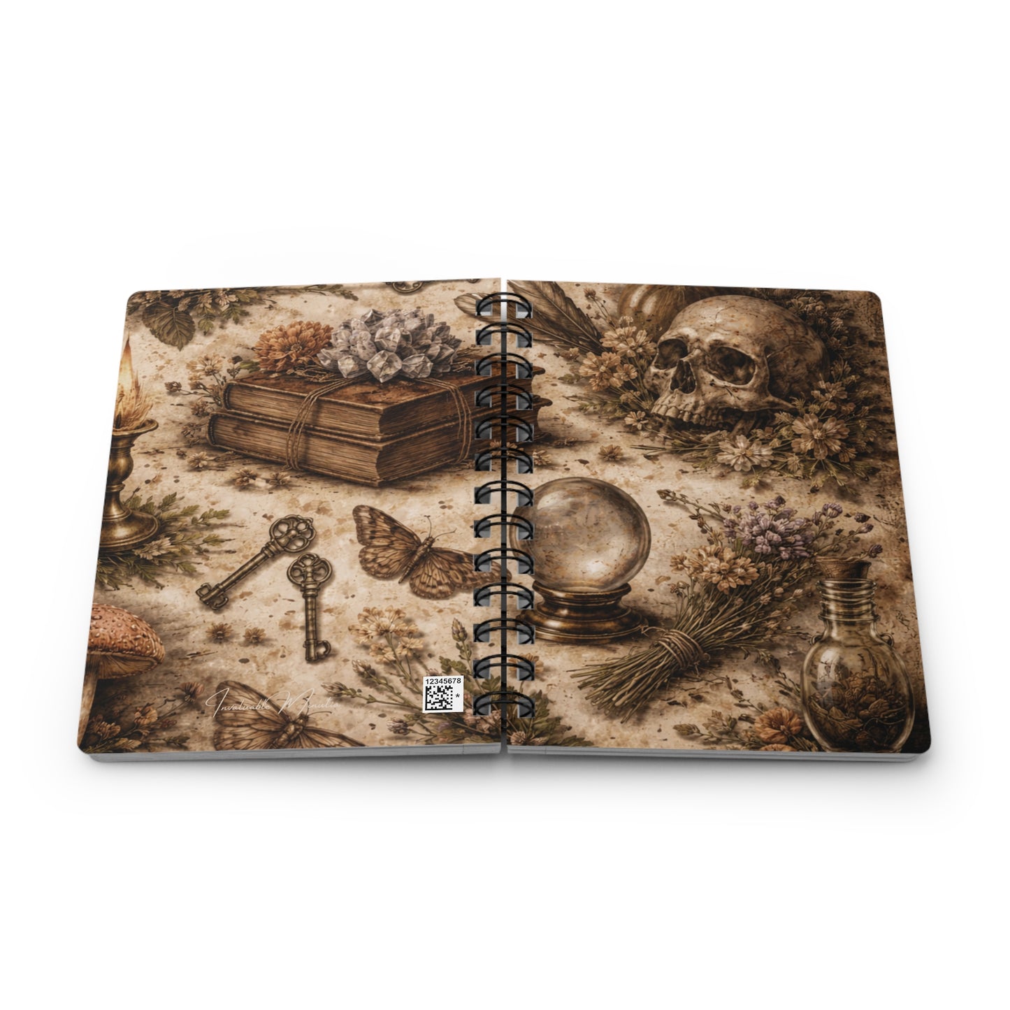 Dark Academia Spiral Notebook Journal
