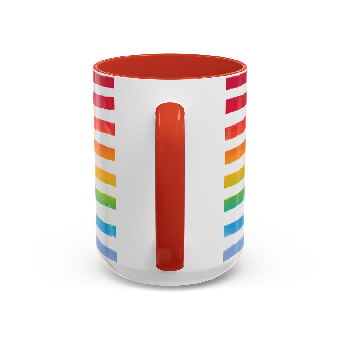 π Bold Rainbow Stripes Pride Mug | 11oz/15oz | Purple Accent