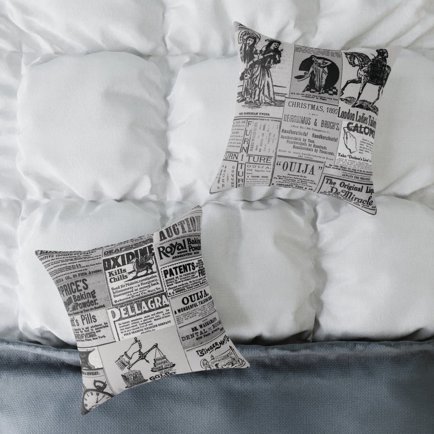 Occult Americana β Vintage Ads Collage Art - CanvasThrow Pillow