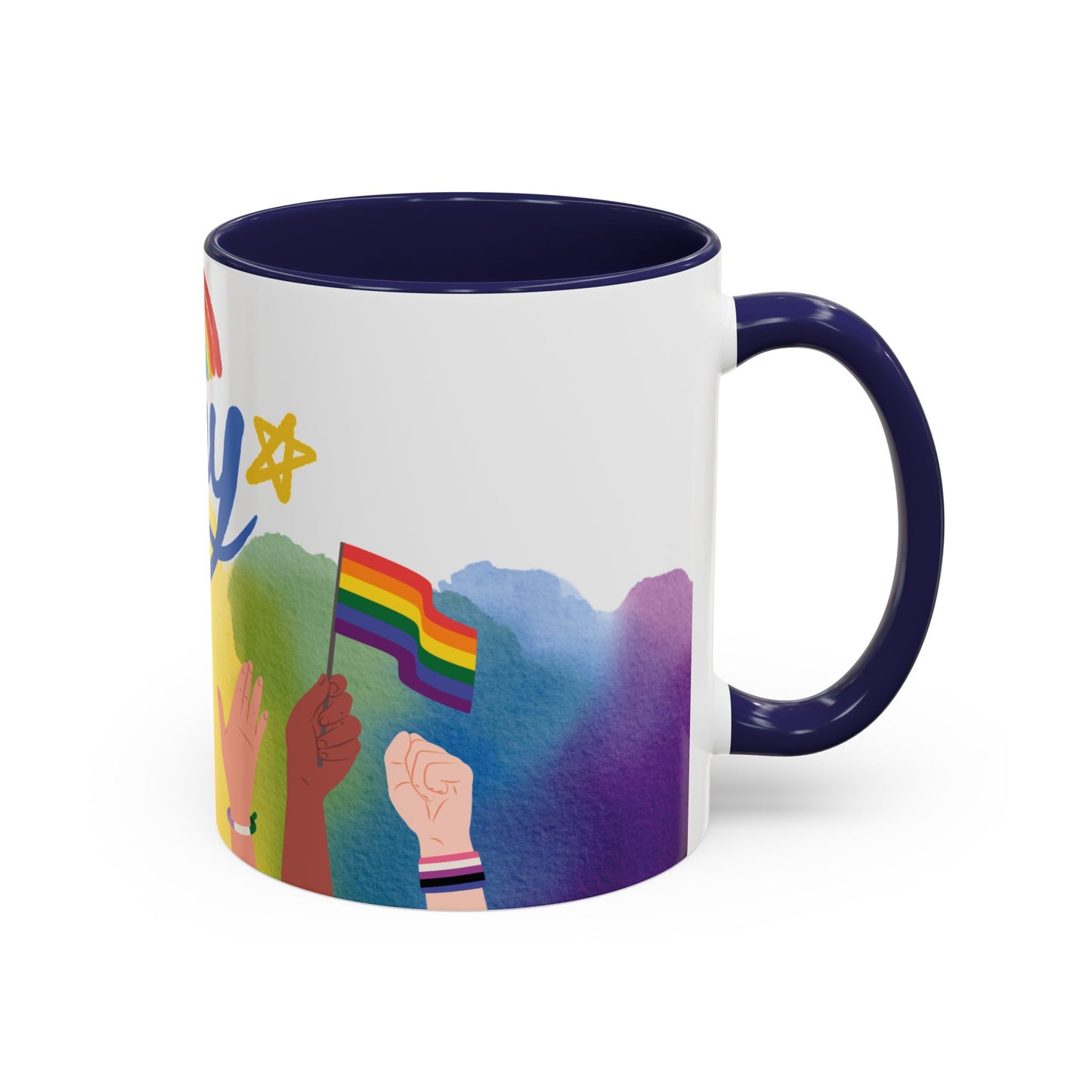 Bold Pride Accent Mug | Fun LGBTQ+ Gift | 11oz & 15oz Options