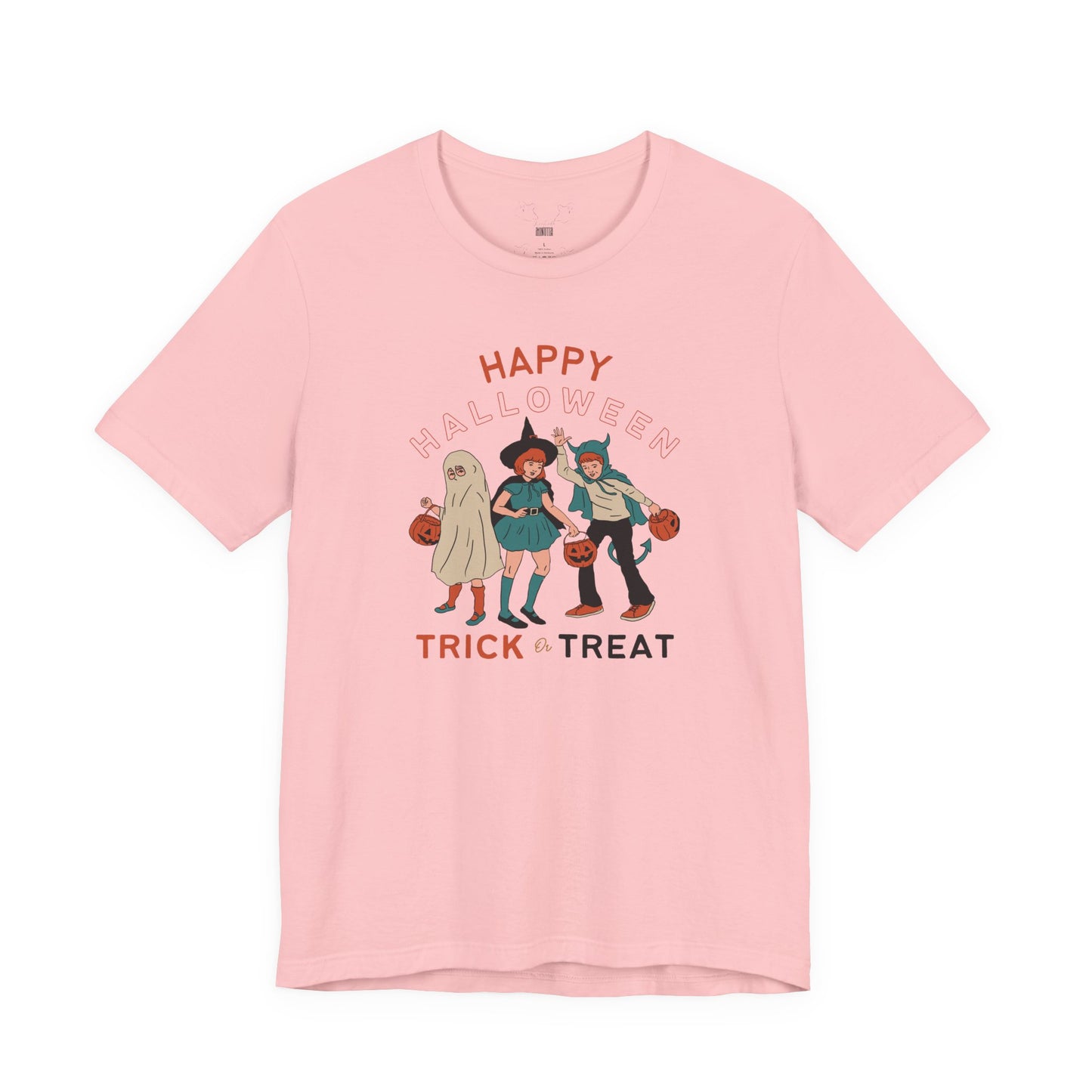 Happy Halloween Trick or Treat Vintage Vibe Tee โ Bella+Canvas 3001