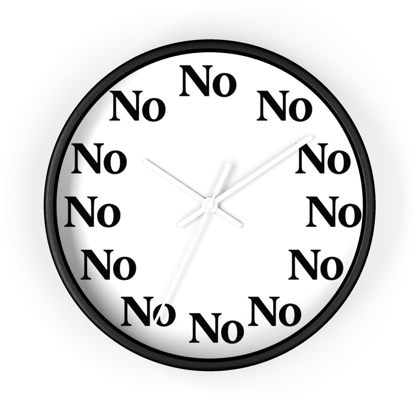 Funny Sarcastic Wall Clock – All Hours Say NO – Boutique 10” Clock for ADHD, Burnout & Passive Aggression Decor