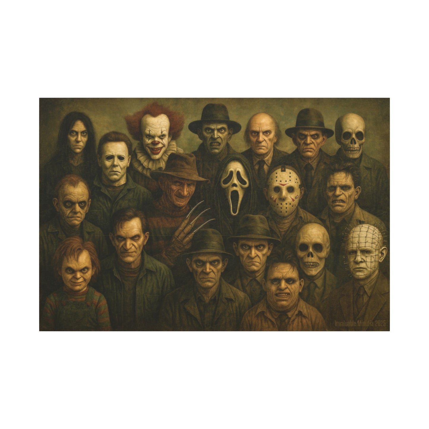 "The Crew" β Horror Legends Matte Canvas Print