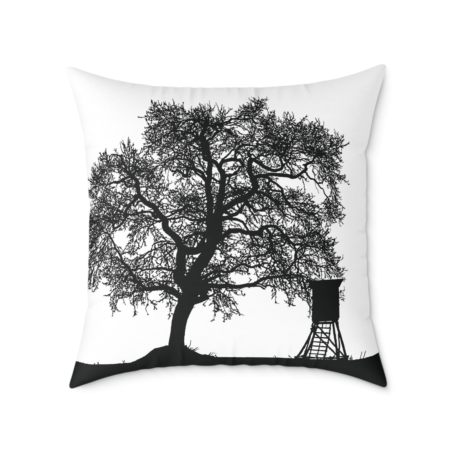 Lone Tree & Water Tower Silhouette Throw Pillow β Dark Countrycore Accent for Moody Spaces Home Decor Throw Pillows