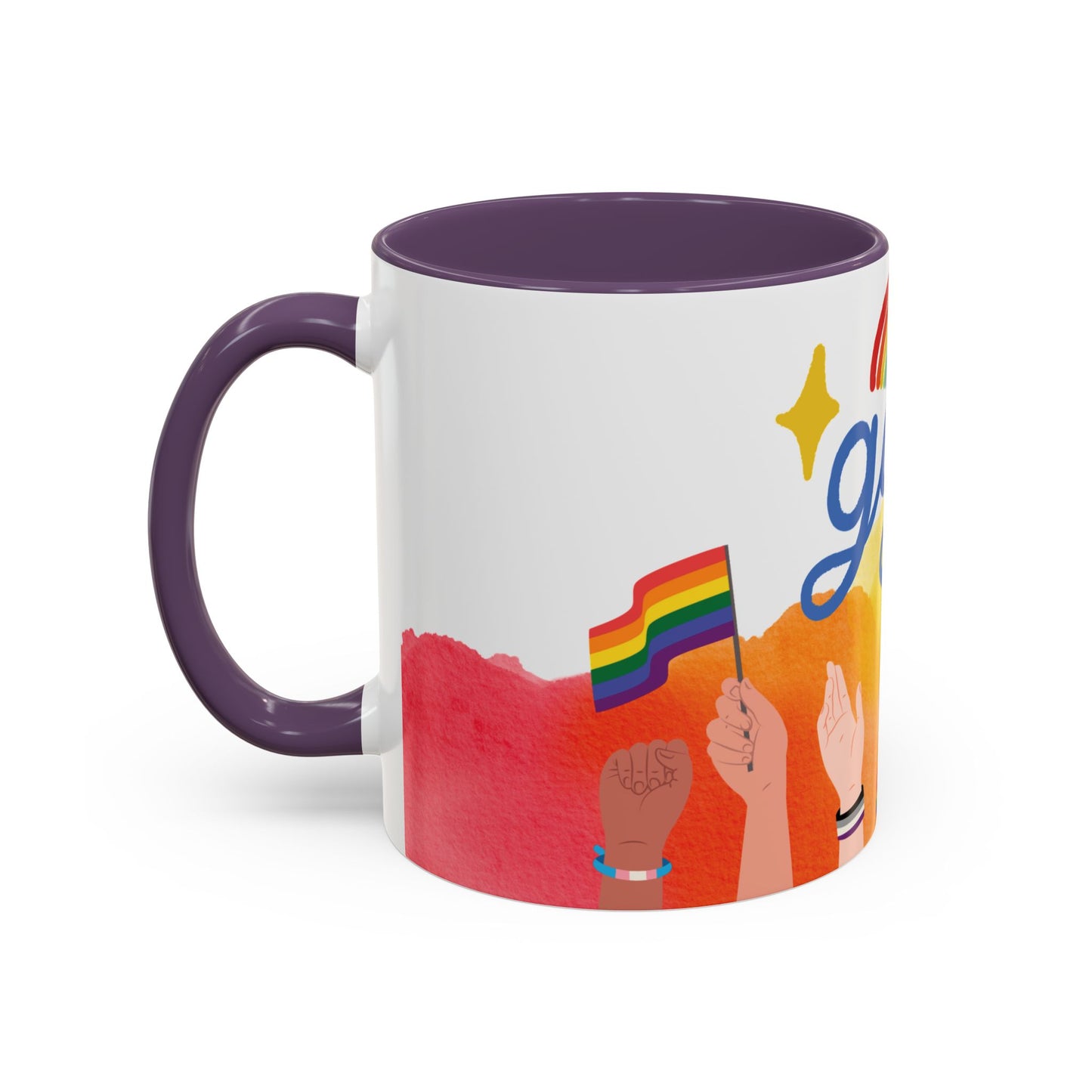 Bold Pride Accent Mug | Fun LGBTQ+ Gift | 11oz & 15oz Options