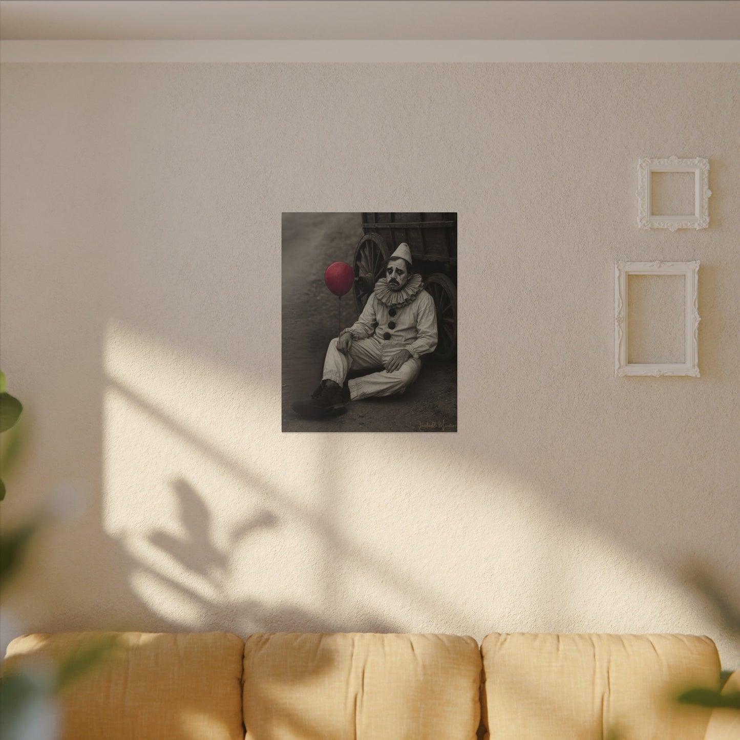 The Clown – Matte Canvas Print (Gallery-Wrapped) 0.75" – Vintage Circus-Inspired Canvas Wall Art