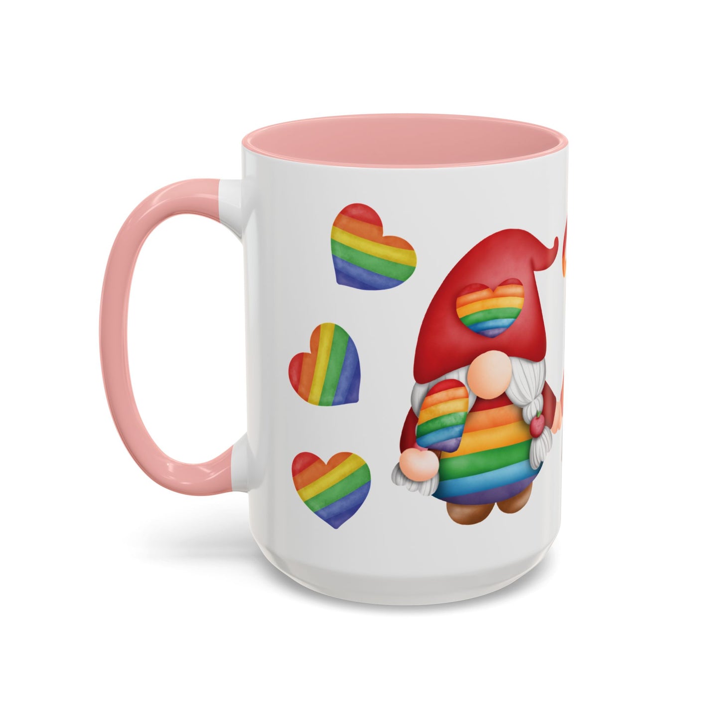 Pride Gnome Accent Mug | Rainbow Love Coffee Cup | 11oz & 15oz