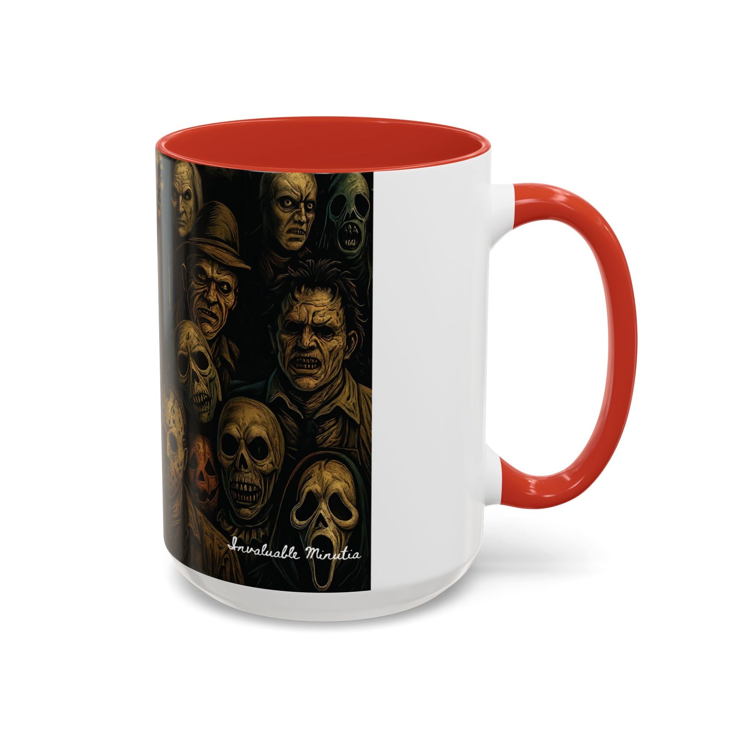 Horror Villain Collage Mug – 15oz & 11oz Ceramic Coffee Mug – Slasher Icons Halloween Gift – Goth Horrorcore Kitchen Decor