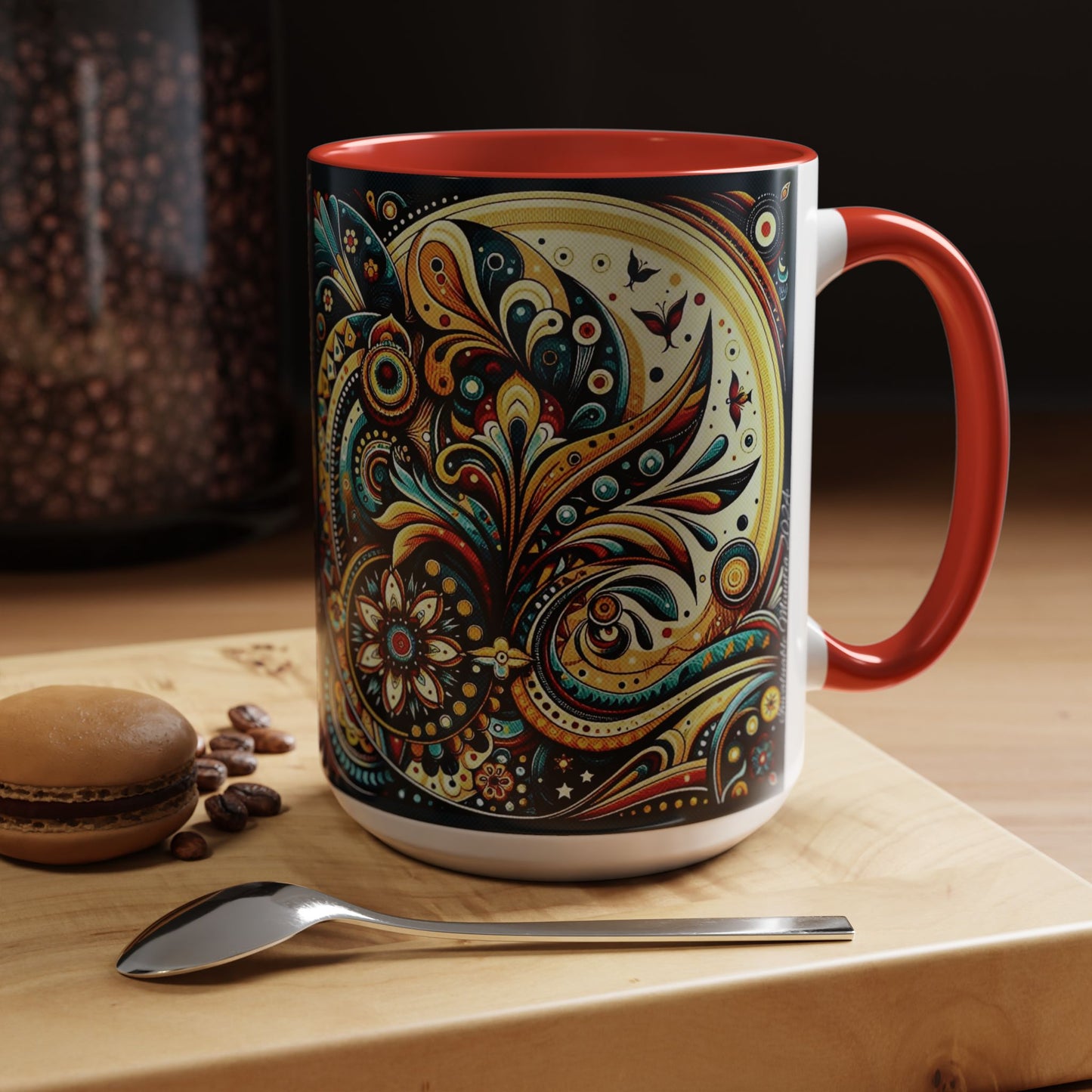 βοΈ Accent Coffee Mug (11, 15oz) β Beautiful Boho Style Graphic πΏ