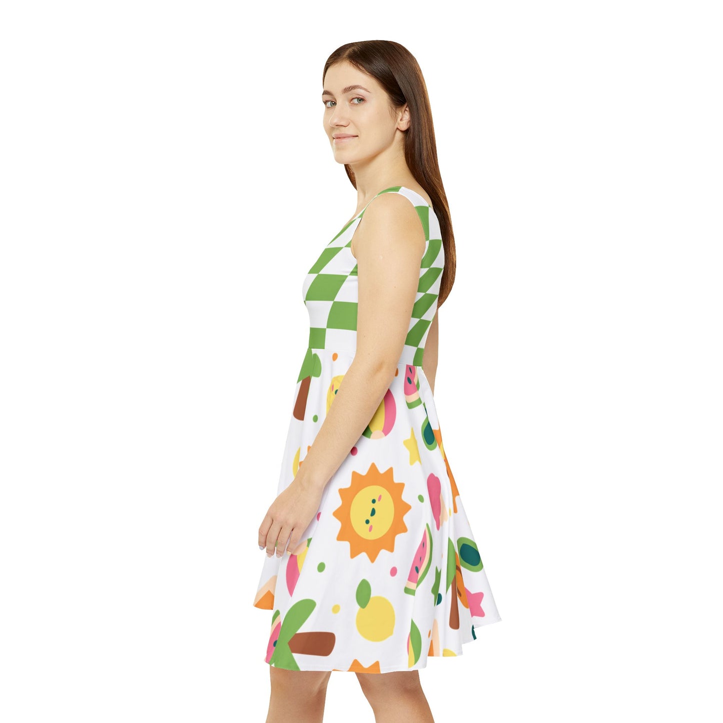 Fruity Summer Festival Skater Dress β Playful Retro Picniccore Skater Dress