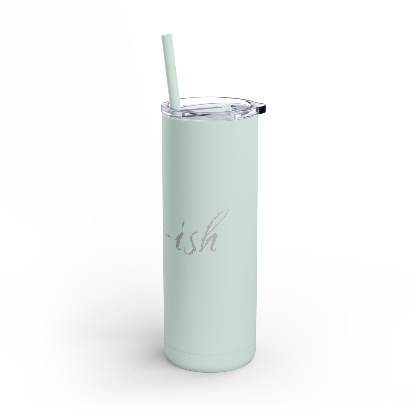 “Alive-ish” Matte Tumbler – 20oz Maars Skinny Tumbler with Straw | Chalk Script Hydration Statement