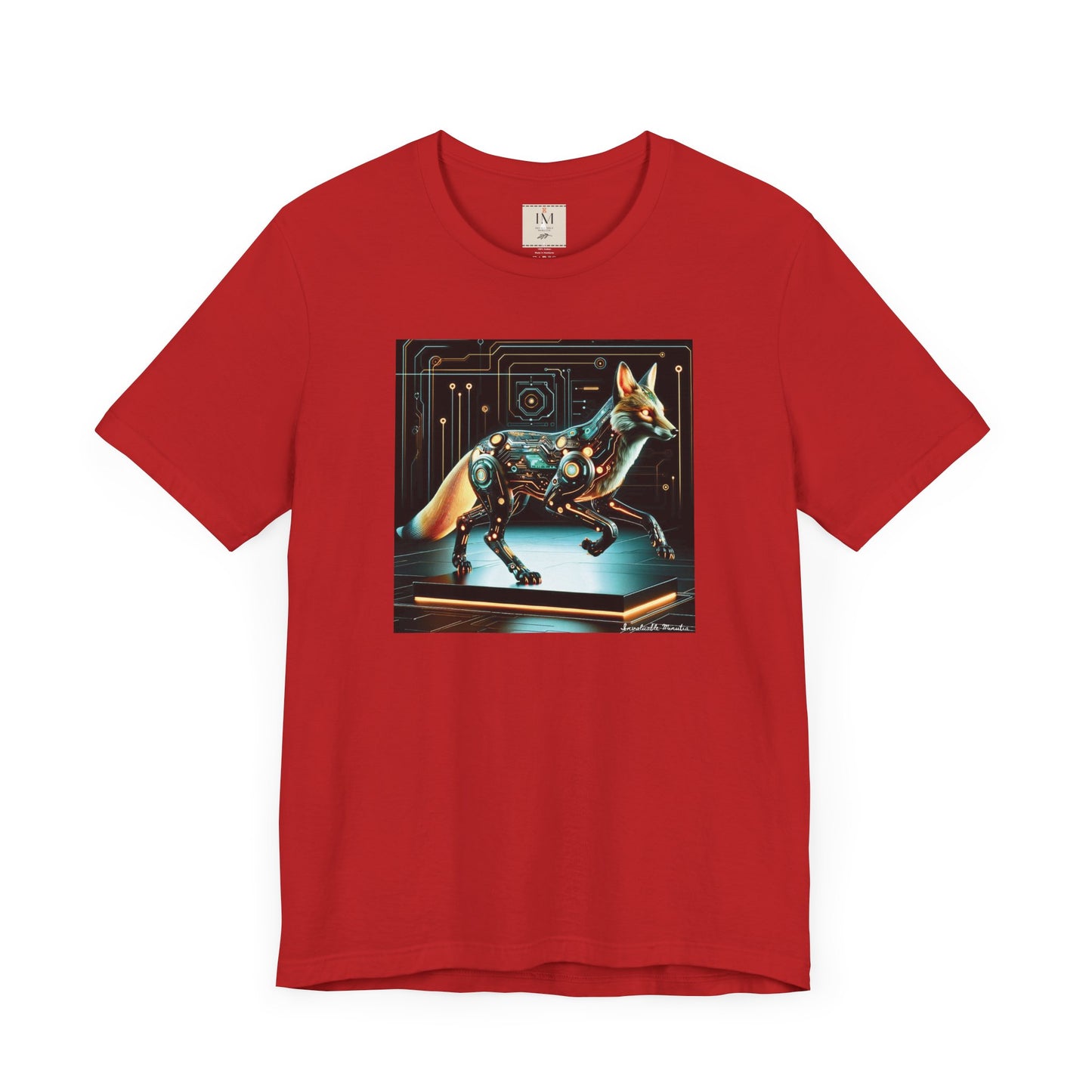 Futuristic Cybernetic Fox Graphic Tee - Unisex Jersey Short Sleeve T-Shirt