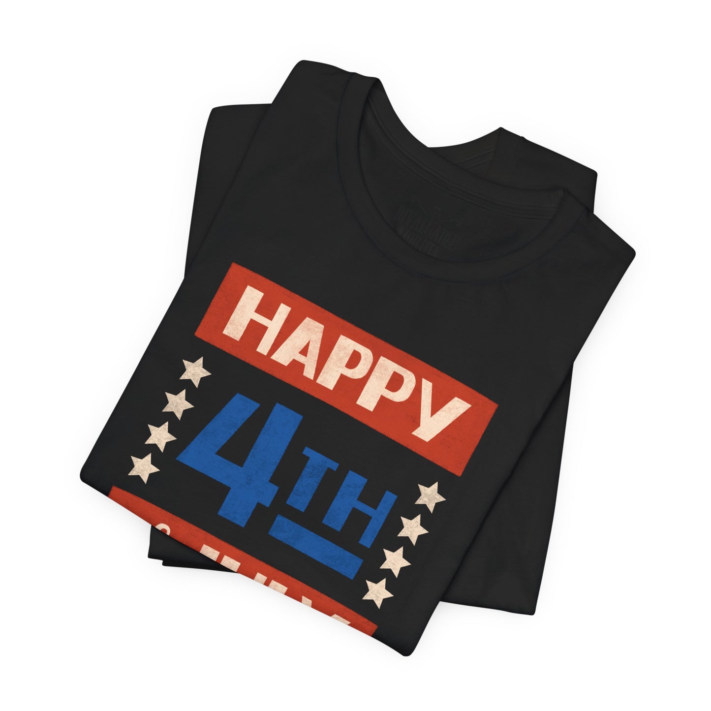 Happy 4th / Land of the Free Tee – Dual-Sided Print – Unisex Bella + Canvas Jersey T-Shirt