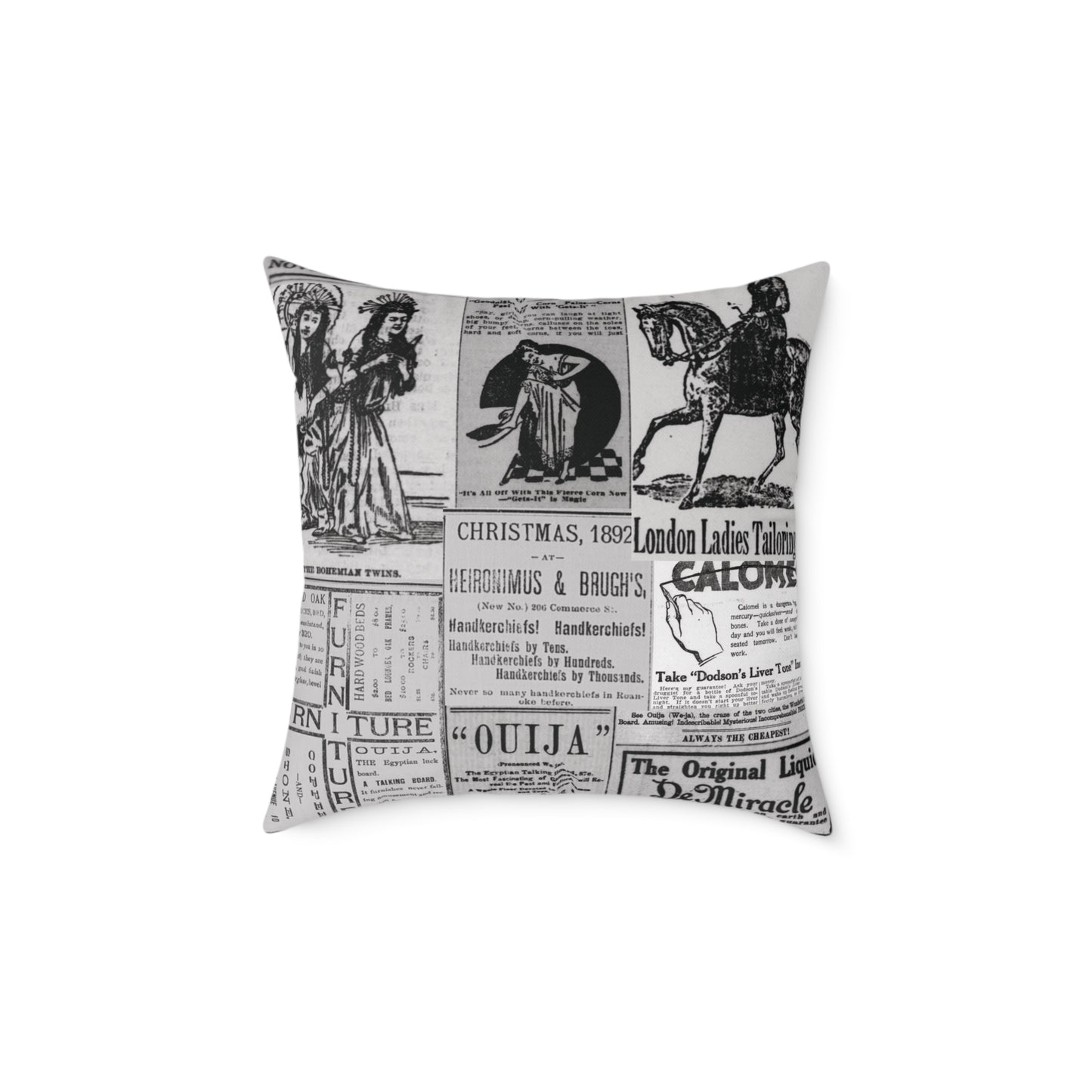 Occult Americana β Vintage Ads Collage Art - CanvasThrow Pillow