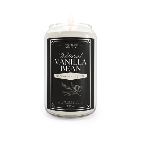 Natural Soy Candle (13.75oz) – Vanilla Bean, Sea Breeze & Comfort Spice | 70–80 Hour Burn
