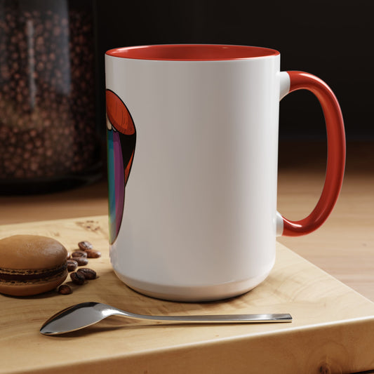 Taza de cerámica con la lengua del orgullo: Vibraciones de lengua arcoíris 🌈✨