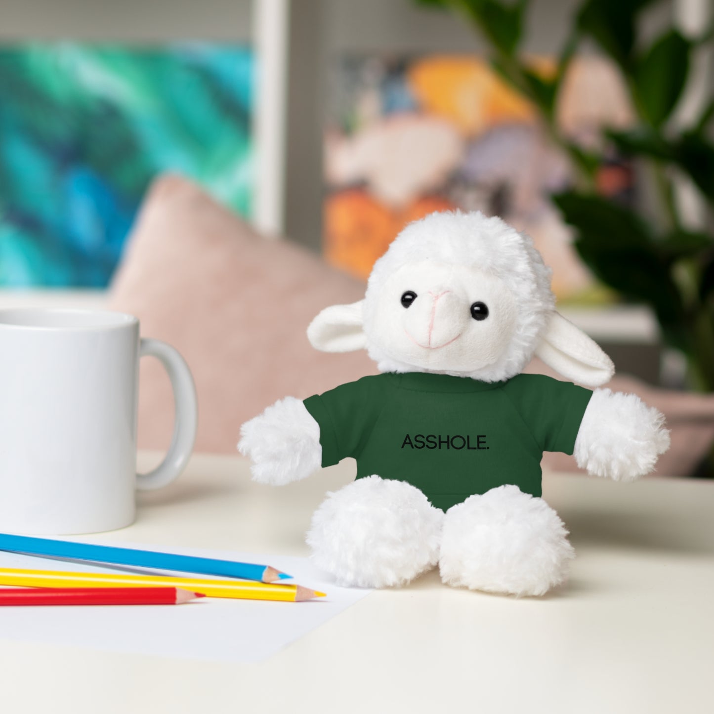 8" Funny Stuffed Animal Gift for Adults, Cute Plush Toy, Humor Bear, Sarcastic Gifts, Quirky Decor, Comfort Toy with Quote