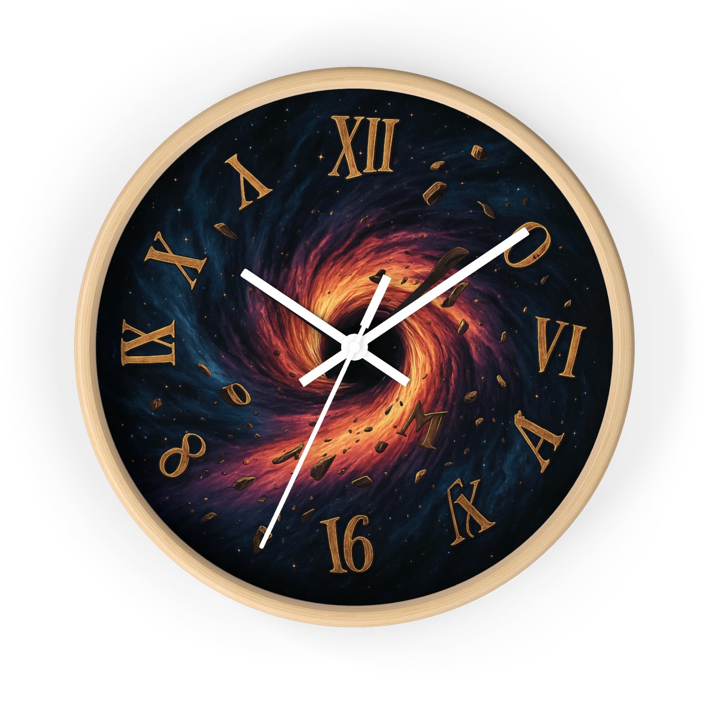 🌀 Black Hole Chaos Clock – Surreal Spacecore Time Warp Wall Decor Wall Clock