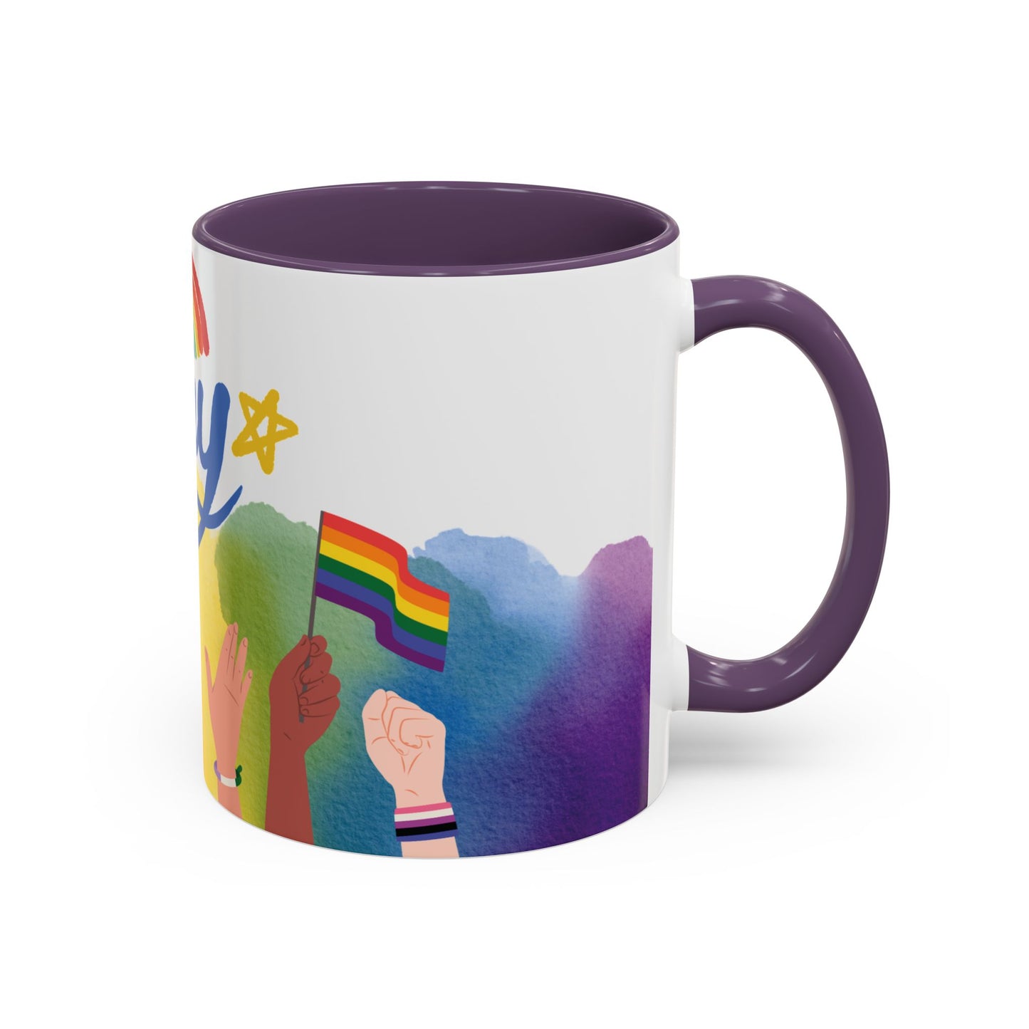 Bold Pride Accent Mug | Fun LGBTQ+ Gift | 11oz & 15oz Options