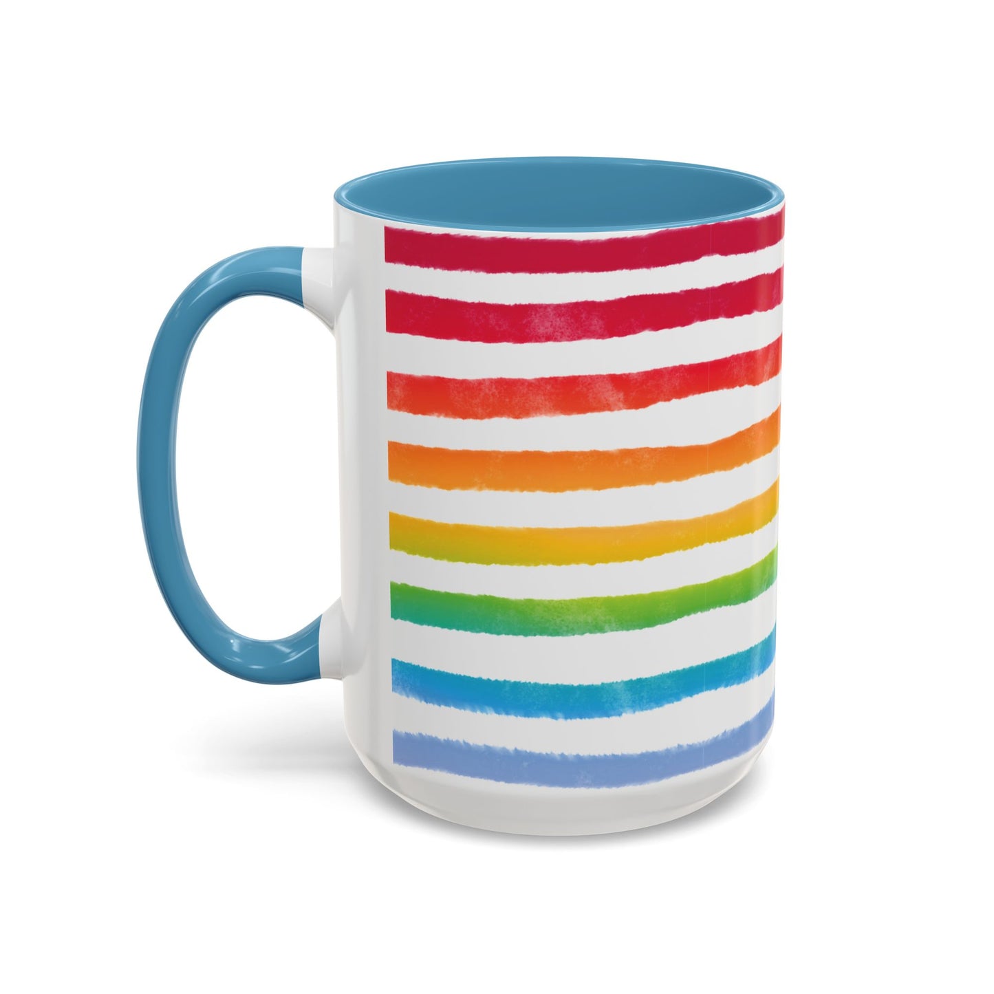 π Bold Rainbow Stripes Pride Mug | 11oz/15oz | Purple Accent