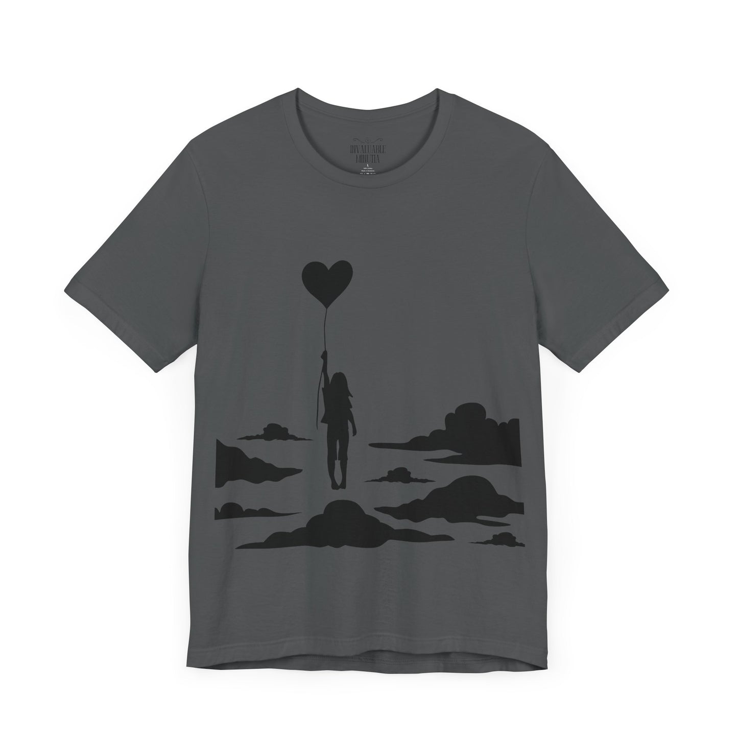 π Up and Away Tee β Heart Balloon Silhouette