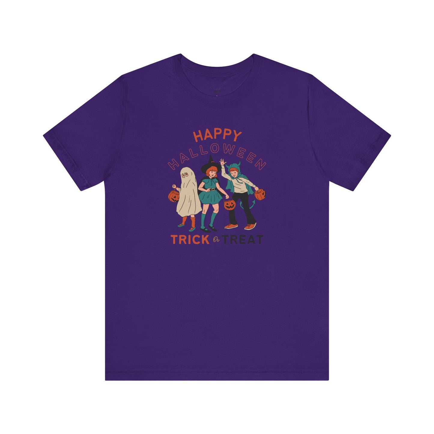 Happy Halloween Trick or Treat Vintage Vibe Tee โ Bella+Canvas 3001